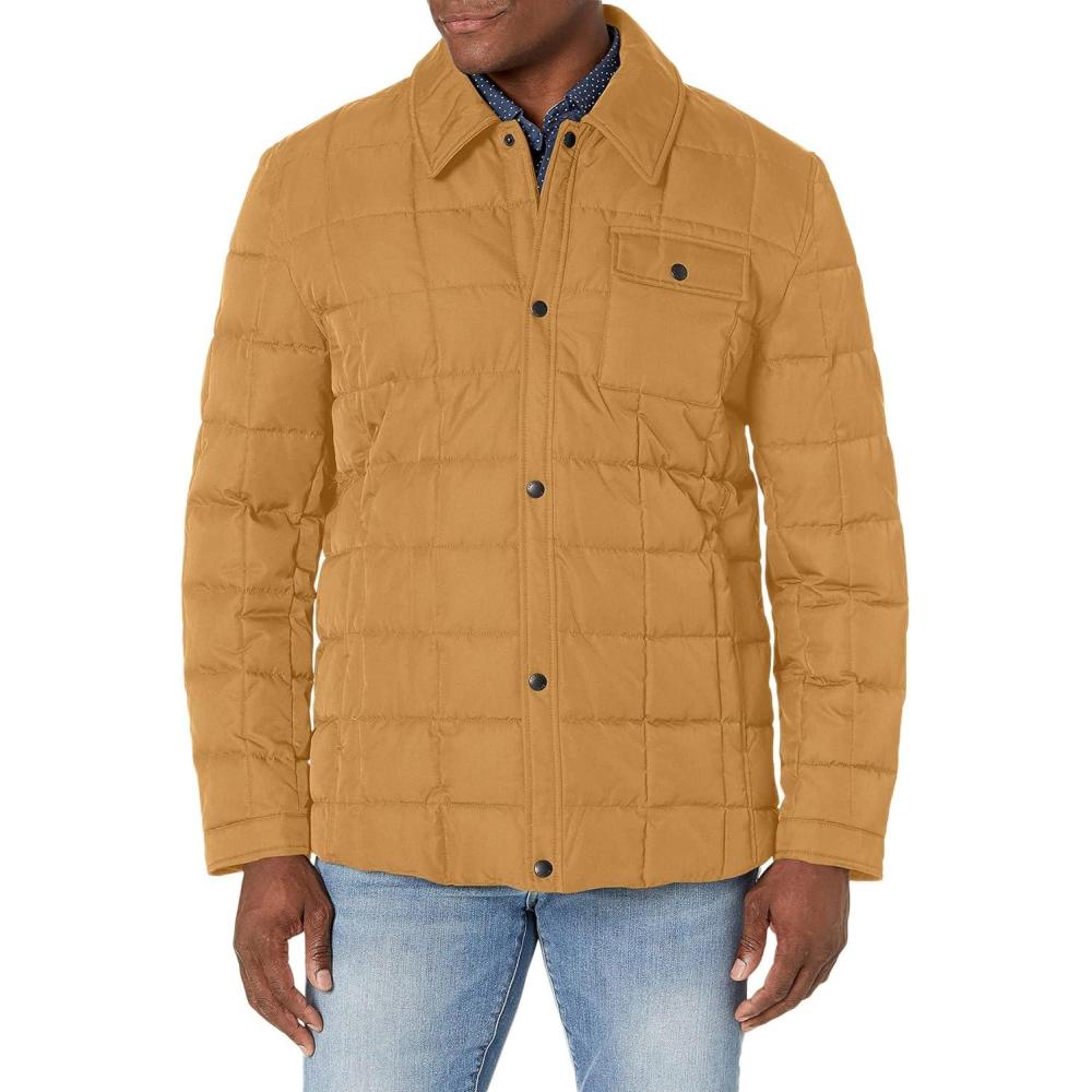 imageCole Haan Signature Mens Down Shirt JacketKhaki