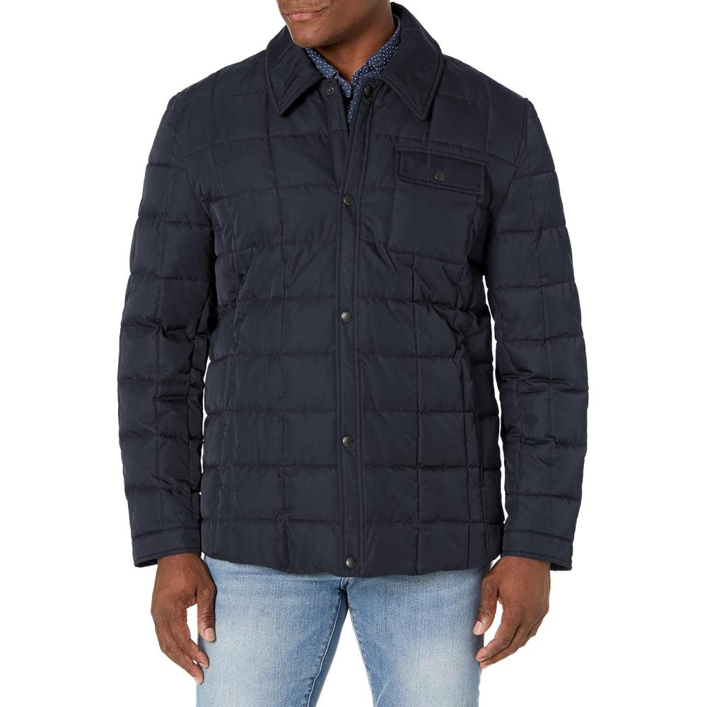 imageCole Haan Signature Mens Down Shirt JacketNavy