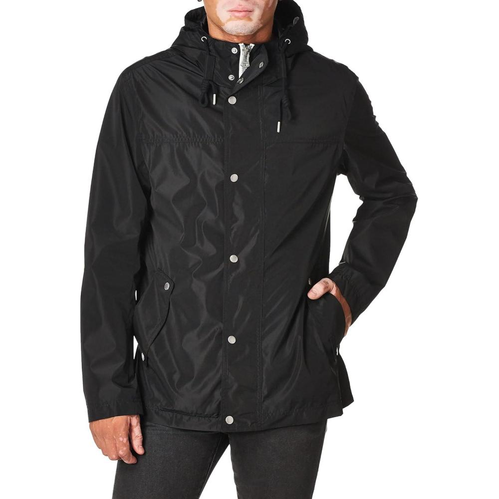 imageCole Haan Signature Mens Hooded Rain JacketBlack