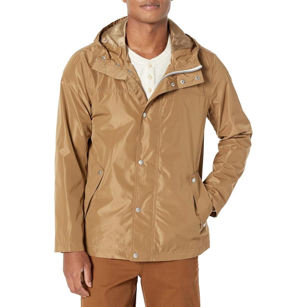 imageCole Haan Signature Mens Hooded Rain JacketKhaki