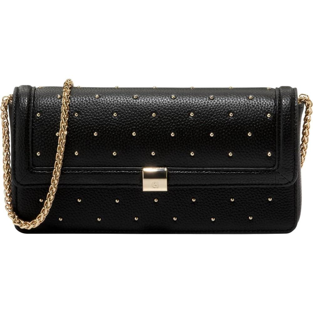 imageCole Haan Womens Daniella Wallet on a ChainBlack Studs