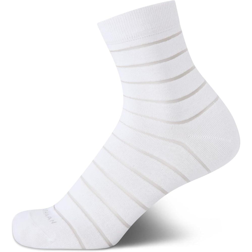imageCole Haan Womens Quarter Socks  Soft Moisture Wicking Casual QuarterLength Mini Crew Socks for Women Shoe Sizes 410White