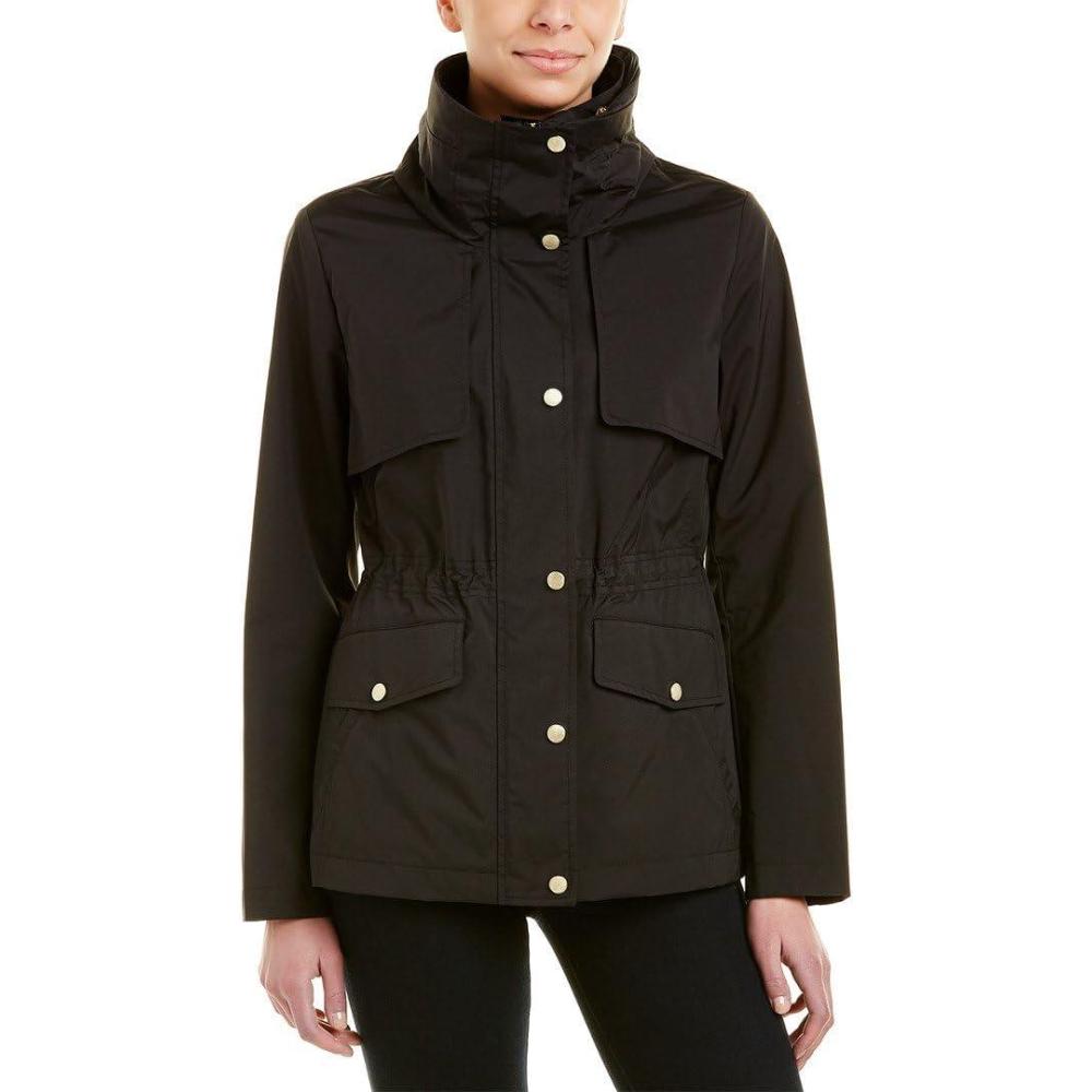 imageCole Haan Womens Short Packable Rain JacketBlack