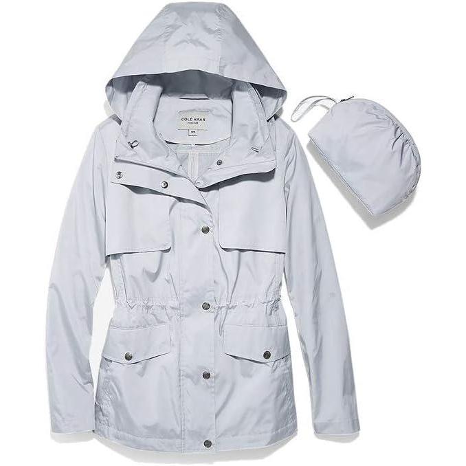 imageCole Haan Womens Short Packable Rain JacketMist