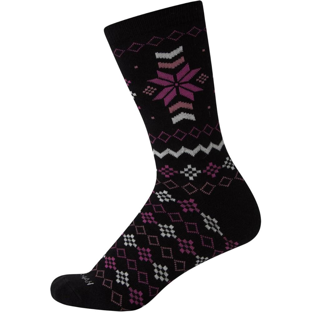 imageCole Haan Womens Socks  Foldover Turn Cuff Cushion Crew Socks 1 PairBlackPink