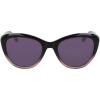 imageCOLE HAAN Womens CH7087 Polarized Cat Eye Sunglasses Black Gradient 5320140