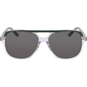 COLE HAAN CH6504 Polarized Pilot Sunglasses, Olive, 57/15/145