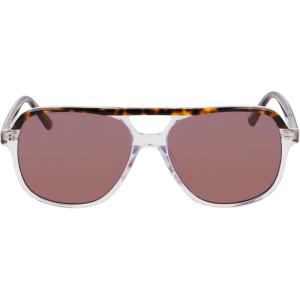 COLE HAAN CH6504 Polarized Pilot Sunglasses, Tortoise, 57/15/145