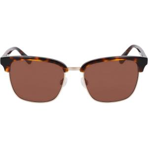 COLE HAAN CH6505 Polarized Square Sunglasses, Tortoise, 54/18/140