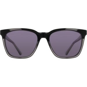 COLE HAAN CH6506 Polarized Square Sunglasses, Black, 57/19/145