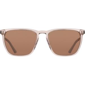 COLE HAAN Men’s CH6085 Polarized Square Sunglasses, Taupe Crystal, 55/18/140