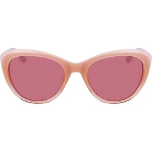 COLE HAAN Women’s CH7087 Polarized Cat Eye Sunglasses, Blush Gradient, 53/20/140