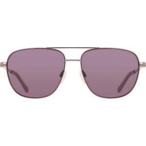 COLE HAAN Women’s CH7090 Polarized Pilot Sunglasses, Mauve, 58/16/140