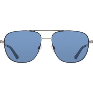COLE HAAN Women’s CH7090 Polarized Pilot Sunglasses, Navy, 58/16/140