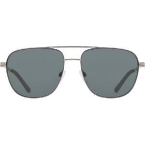 COLE HAAN Women’s CH7090 Polarized Pilot Sunglasses, Smoke, 58/16/140