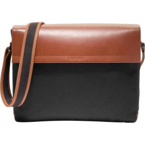 Cole Haan Judson Brushed Twill Messenger(Black/New British)