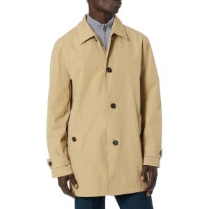 Cole Haan Men’s Classic Stand Collar Rain Jacket(Khaki)