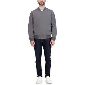 Cole Haan Men’s Comfortable Casual Classic Soft Rain Coat(Grey)