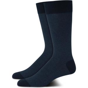 Cole Haan Mens Dress Socks – 2 Pack Lightweight Stretch Soft Cotton Work Socks for Men for Casual Business & Formal attire(Blue/Blue)