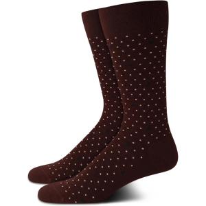 Cole Haan Mens Dress Socks – 2 Pack Lightweight Stretch Soft Cotton Work Socks for Men for Casual Business & Formal attire(Dark Brown)
