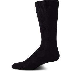 Cole Haan Mens Dress Socks – Breathable Comfort Stretch Crew-Length Work Socks for Men for Business Formal Wear (Sizes: 7-12)(Black)
