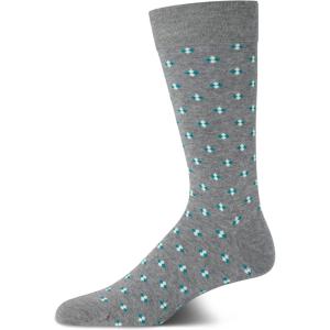 Cole Haan Mens Dress Socks – Breathable Comfort Stretch Crew-Length Work Socks for Men for Business Formal Wear (Sizes: 7-12)(Grey Diamonds)