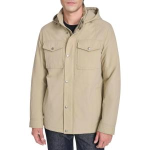 Cole Haan Men’s Everyday Cotton-Touch Field Jacket with Quilted Lining(Khaki)