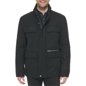 Cole Haan Men’s Field Multi-Pocket Coat(Black)