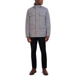 Cole Haan Men’s Field Multi-Pocket Coat(Light Grey)