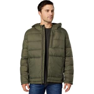 Cole Haan Men’s Hooded Nylon Puffer Jacket(Army Green)