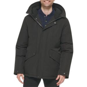 Cole Haan Men’s Hooded Puffer Jacket(Black)