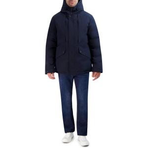 Cole Haan Men’s Hooded Puffer Jacket(Navy)