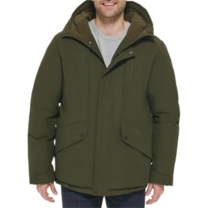 Cole Haan Men’s Hooded Puffer Jacket(Olive)