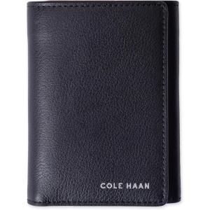 Cole Haan Men’s Leather Compact Trifold RFID Wallet(Black)