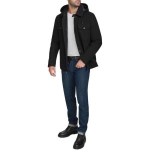 Cole Haan Men’s Lined Cold Weather Casual Coat(Black)
