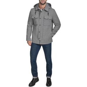 Cole Haan Men’s Lined Cold Weather Casual Coat(Light Grey)
