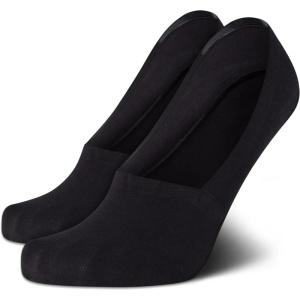 Cole Haan Mens Liner Socks – 2 Pack Non-Slip Low Cut No Show Socks for Men – Shoe Sock Liners with Silicon Heel Grip (7-12)(All Black)