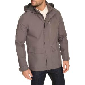 Cole Haan Men’s Long Sleeve Soft Rain Parka(Grey)