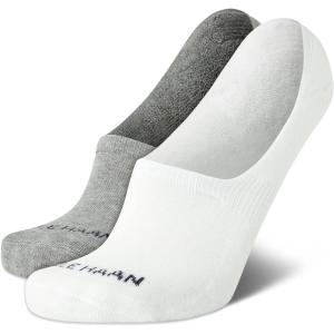 Cole Haan Men’s No Show Comfort Cushion Liner Socks (2 Pairs)(White)