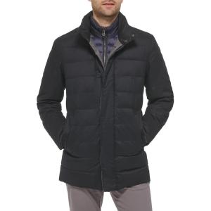 Cole Haan Men’s Quilted Jacket with Light Weight Bib(Deep Navy)