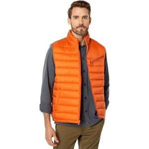 Cole Haan Men’s Quilted Puffer Vest with Chest Zip Pocket(Burnt Orange)