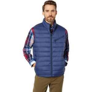 Cole Haan Men’s Quilted Puffer Vest with Chest Zip Pocket(Navy)