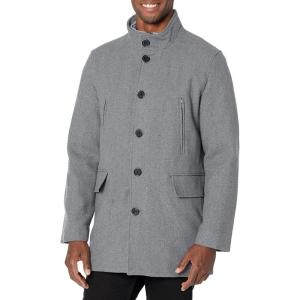 Cole Haan Men’s Shirt Collar Wool Jacket(Grey)