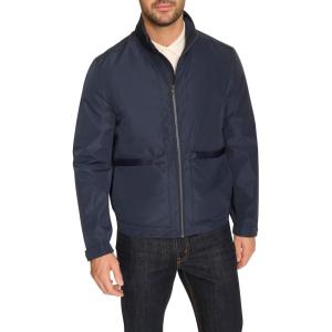 Cole Haan Men’s Short Sleeve Self Packable Windbreaker(Navy)