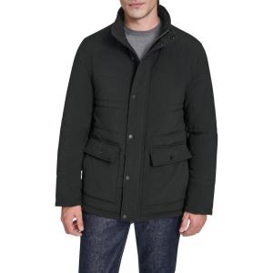 Cole Haan Men’s Stretch Quilt Everyday Jacket(Black)