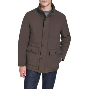 Cole Haan Men’s Stretch Quilt Everyday Jacket(Brown)