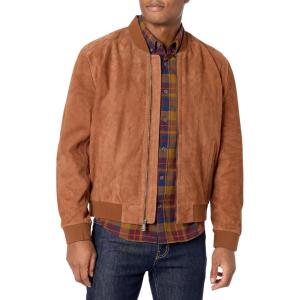 Cole Haan Men’s Suede Jacket(Cognac)