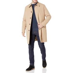 Cole Haan Men’s Water Resistant Rain Coat with Removable Liner(Tan)