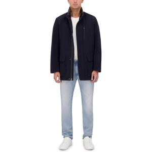 Cole Haan Men’s Wool Plush Car Coat(Navy)