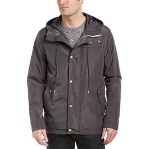 Cole Haan Signature Men’s Hooded Rain Jacket(Fog)